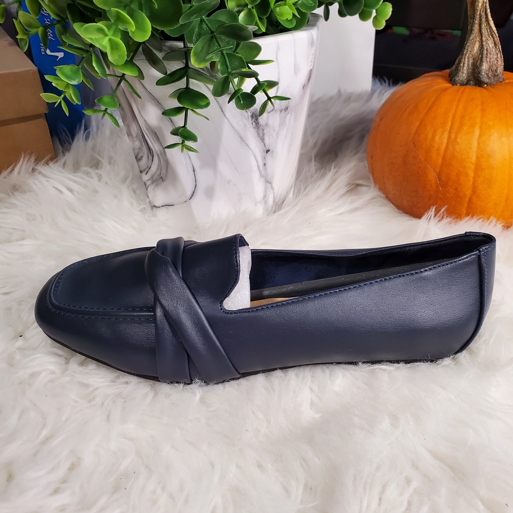 Easy Street Navy Loafers for Women